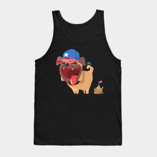 Patriotic American Bulldog Funny Design Tank Top